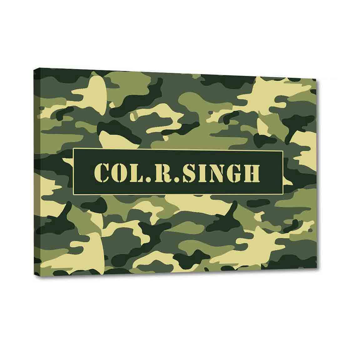 Personalized Nameplate for Door  - Army Military Home Nutcase