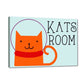 Children's Name Plate Door Sign -  Cute Cat Skipping Nutcase