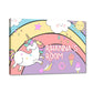 Children's Custom Door Name Plate -  Unicorn Rainbows Sunshine Nutcase