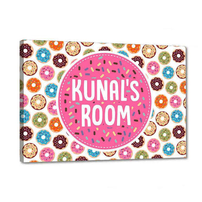 Custom-Made Kids Name Plate -  Sweet Doughnut Nutcase