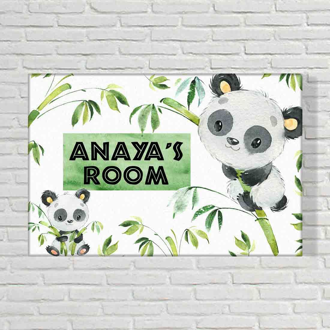 Nutcase Personalized Kids Baby Room Door Sign/Name Plate/Wall Plaque  - Cute Panda Nutcase