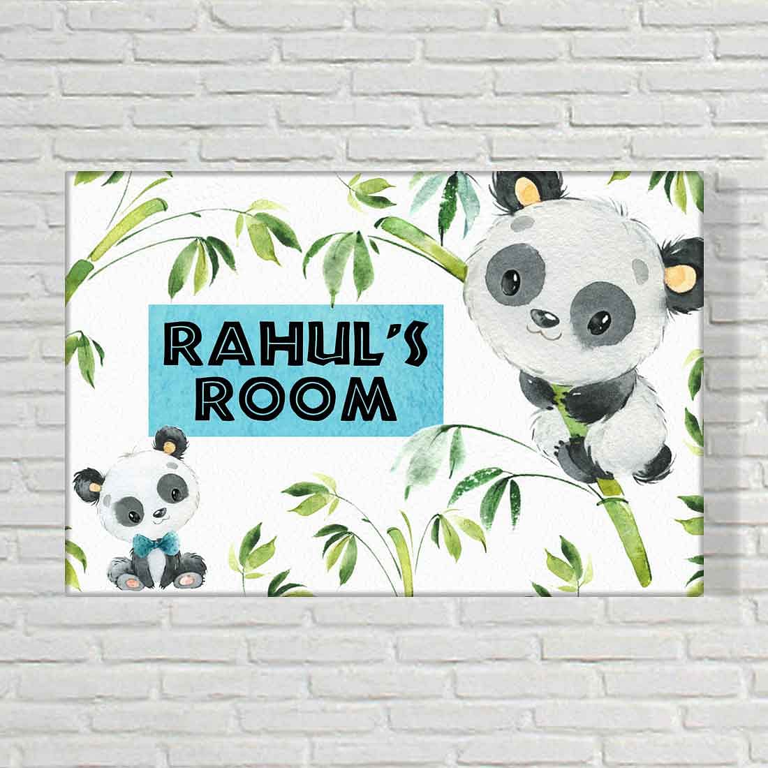 Nutcase Personalized Kids Baby Room Door Sign/Name Plate/Wall Plaque - Cute Small Panda Nutcase