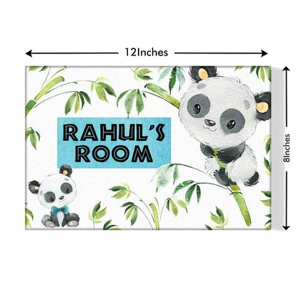 Nutcase Personalized Kids Baby Room Door Sign/Name Plate/Wall Plaque - Cute Small Panda Nutcase