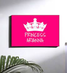 Door Name Plate for Children's Room - Princess Board
