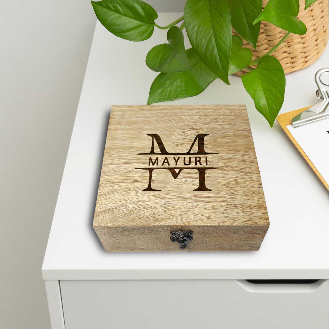 Personalized Engraved Wooden Jewellery Box Designs  - Add Name