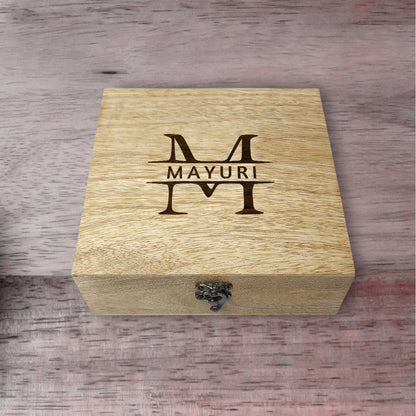 Personalized Engraved Wooden Jewellery Box Designs  - Add Name