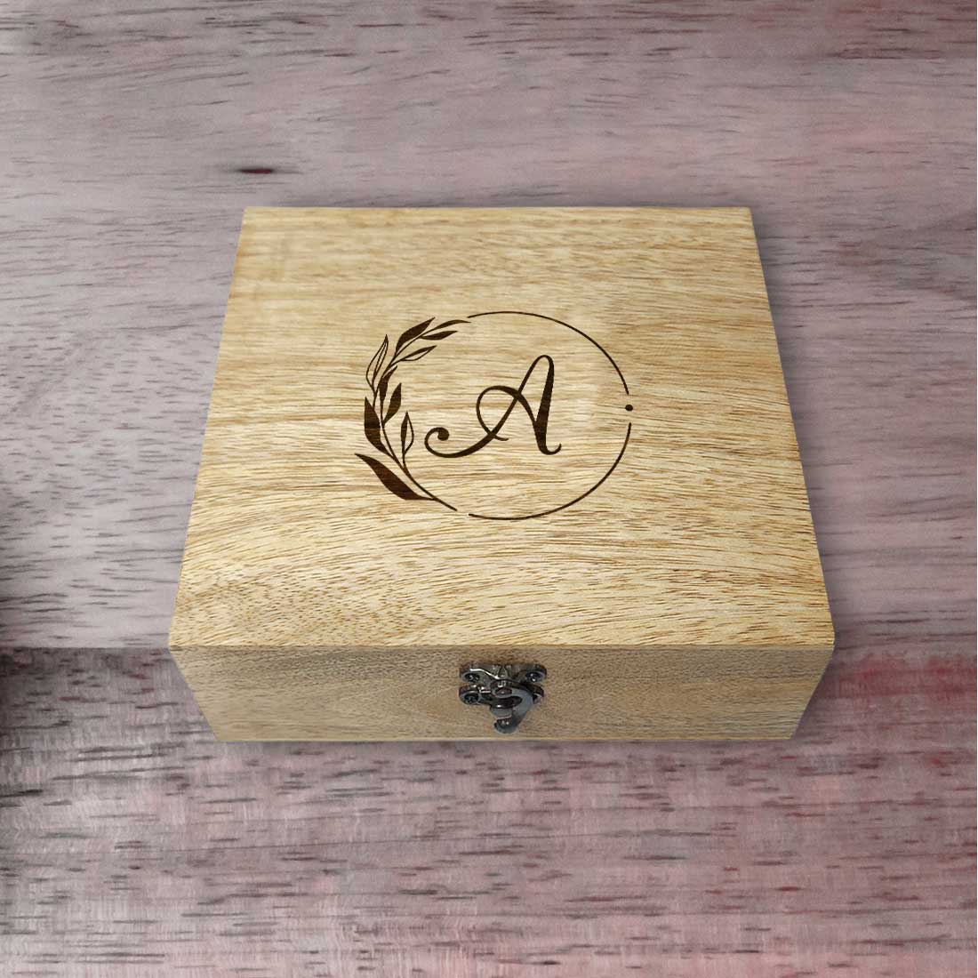 Customised Jewellery Box Engraved Wooden Boxes - Monogram