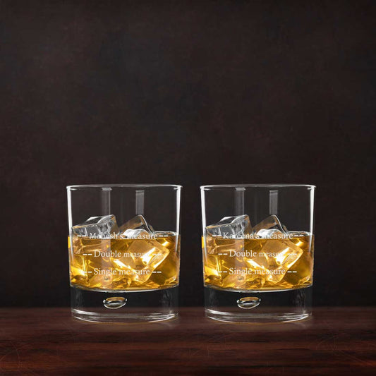 Personalised Printed Whiskey Glasses With Gift Box Available in Black Box
