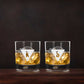 Pretty Personalized Whiskey Glass - Gift For Him Husband Boyfriend - Monogram Triangle