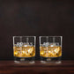 Customized Couple Whiskey Glass Set with Black Gift Box