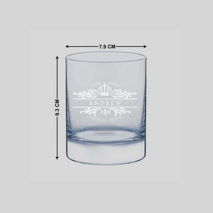 Personalize Your-Name Whiskey Glass - Gift for Boyfriend Husband Father