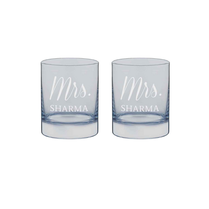 Classy Customized Whiskey Glass -Perfect Gift for Whisky Wife - Mrs