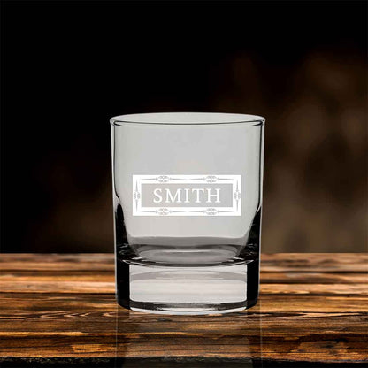 Customized Whiskey Glass-Gift For Him Unique Gifts for Boss, Friend-Frame