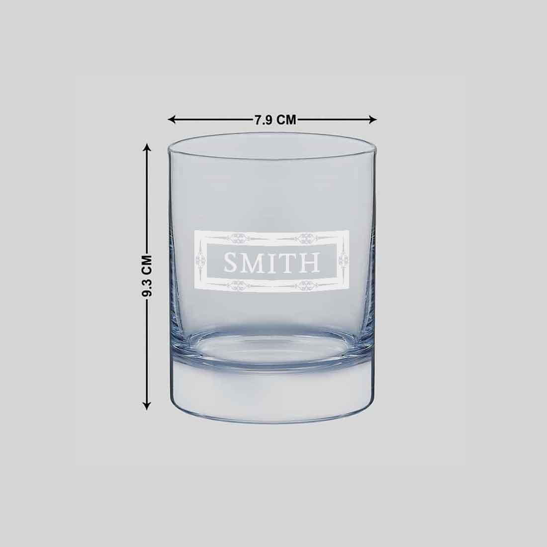 Customized Whiskey Glass-Gift For Him Unique Gifts for Boss, Friend-Frame