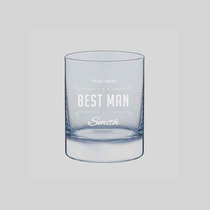 Beautiful Personalized Whiskey Glass - Wedding Gift - Best Man Gifts