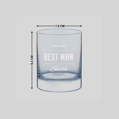 Beautiful Personalized Whiskey Glass - Wedding Gift - Best Man Gifts