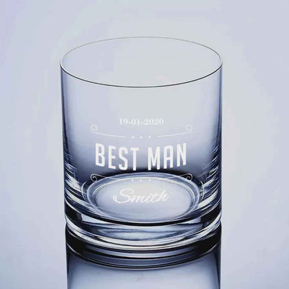 Beautiful Personalized Whiskey Glass - Wedding Gift - Best Man Gifts