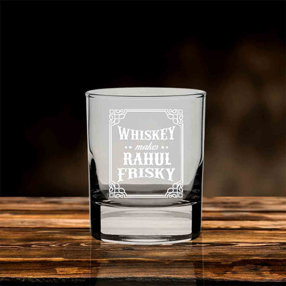 Awesome Custom Whiskey Glass -Perfect Gift for Girlfriend Boyfriend  - Frisky