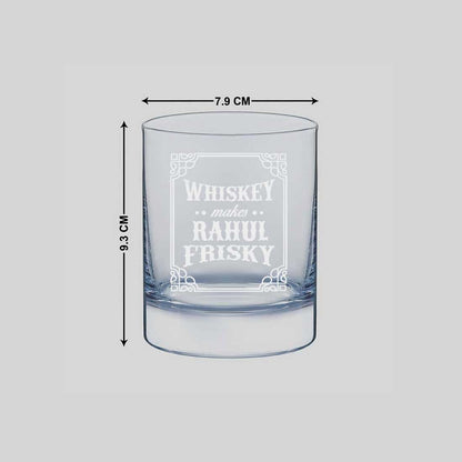 Awesome Custom Whiskey Glass -Perfect Gift for Girlfriend Boyfriend  - Frisky