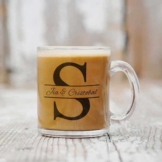 Customized Coffee Glass Mug - Full Name