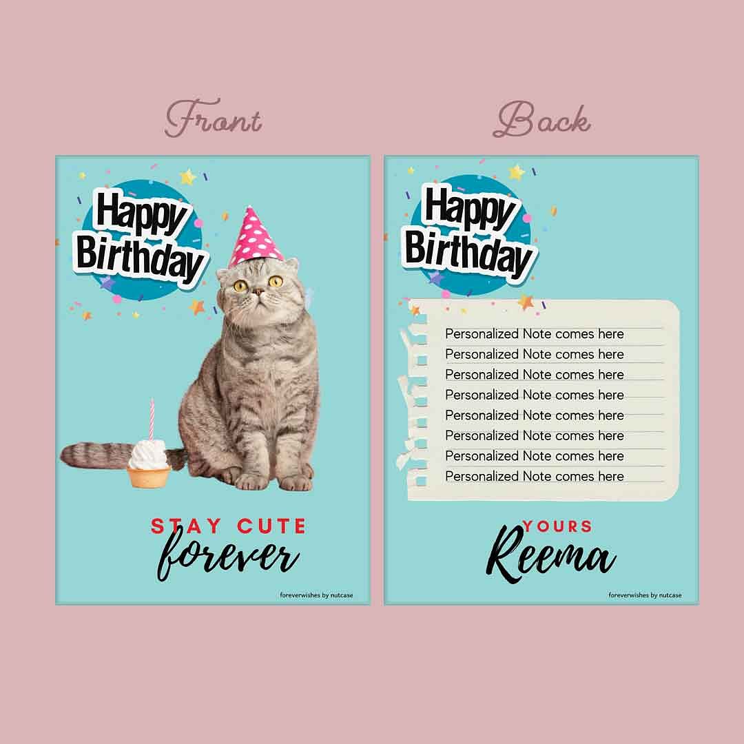 Personalized Birthday Greetings Cards for Friends - Forever 0002 Nutcase