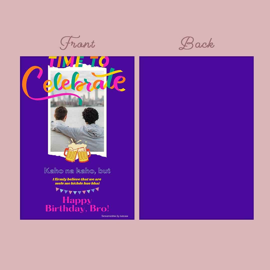Create Birthday Card with Photo for Brother - Bro 0005 Nutcase
