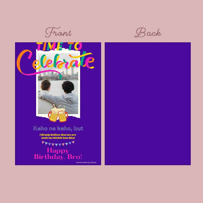 Create Birthday Card with Photo for Brother - Bro 0005 Nutcase