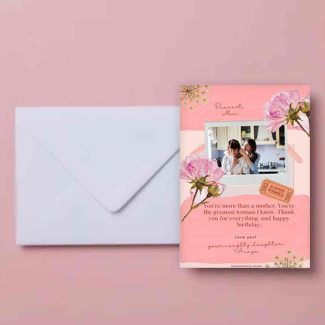 Custom Made Greeting Cards for Gift Mom - Dearest Mother 0007 Nutcase