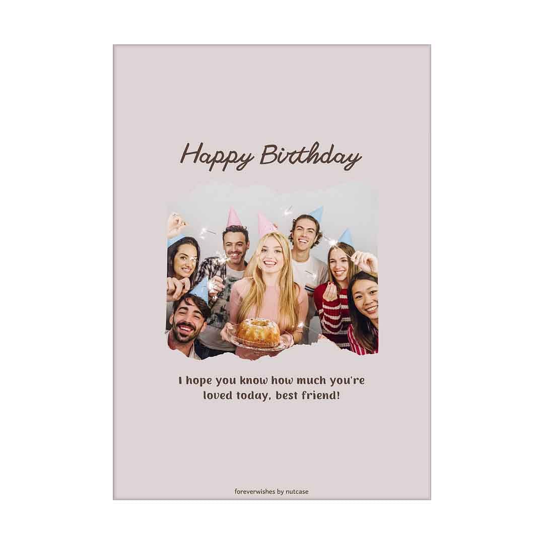 Personalized Birthday Greetings Cards for Friends - Best Friend 0014 Nutcase
