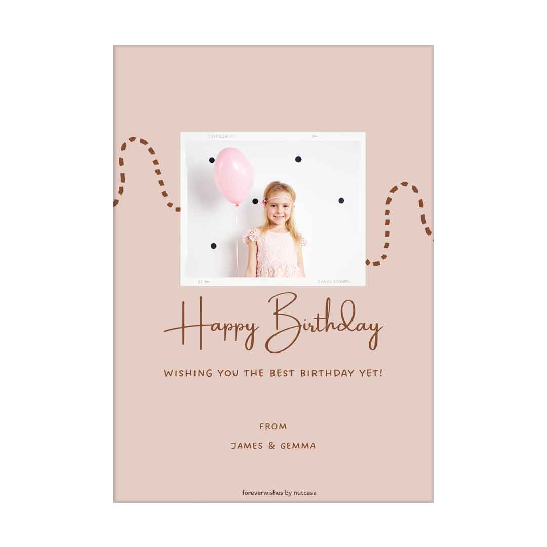 Personalised Kids Birthday Cards for Best Wish - Cute Girl 0016 Nutcase