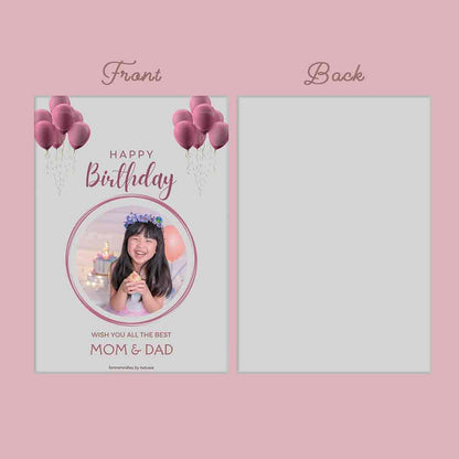 Custom Create Birthday Card with photo - Mom and Dad 0017 Nutcase