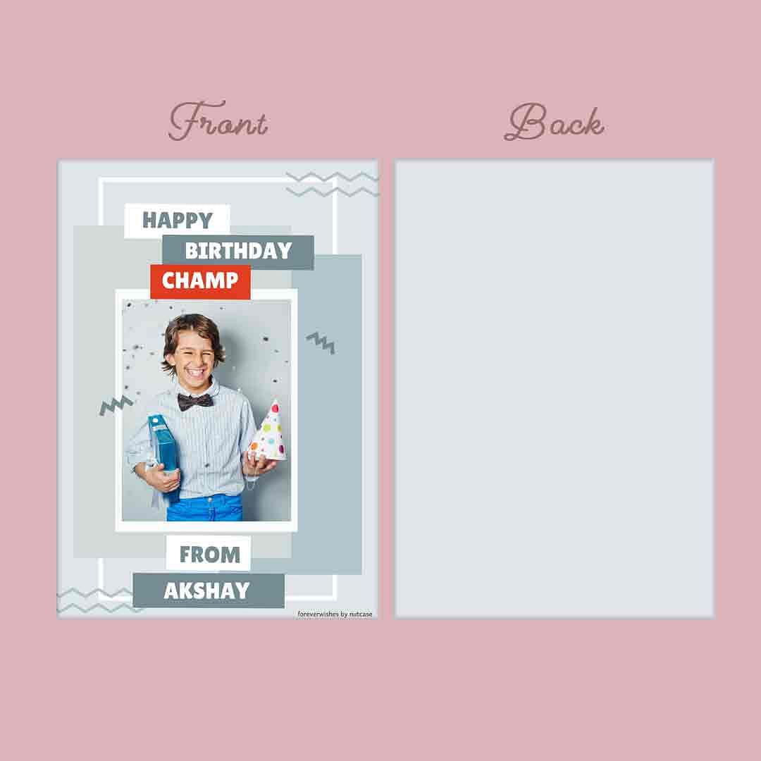 Personalised Childrens Birthday Cards for Gift - Cute Boy 0020 Nutcase