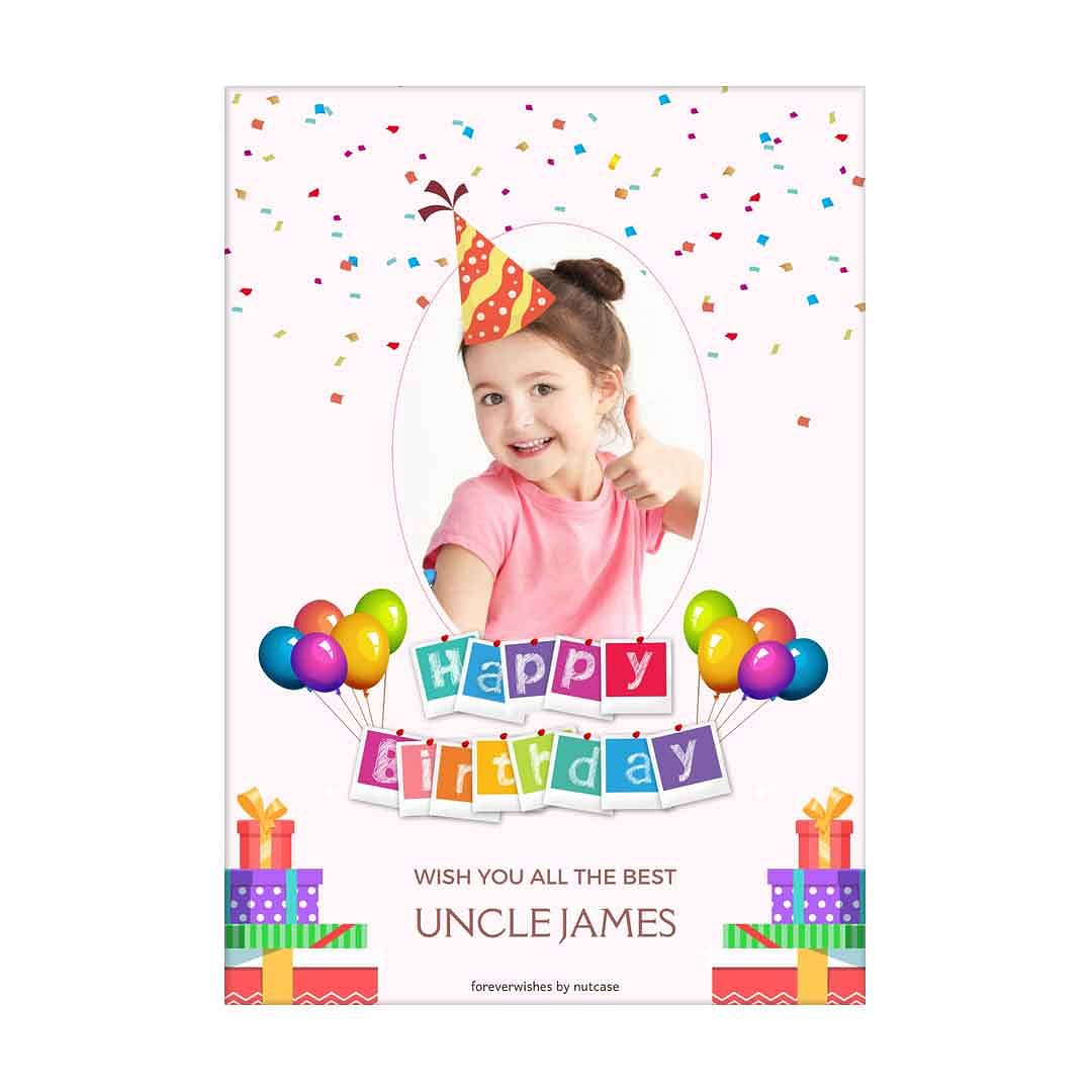 Personalised kids Birthday Cards for Birthday Wish - All The Best 0021 Nutcase