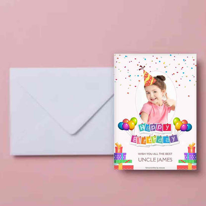 Personalised kids Birthday Cards for Birthday Wish - All The Best 0021 Nutcase