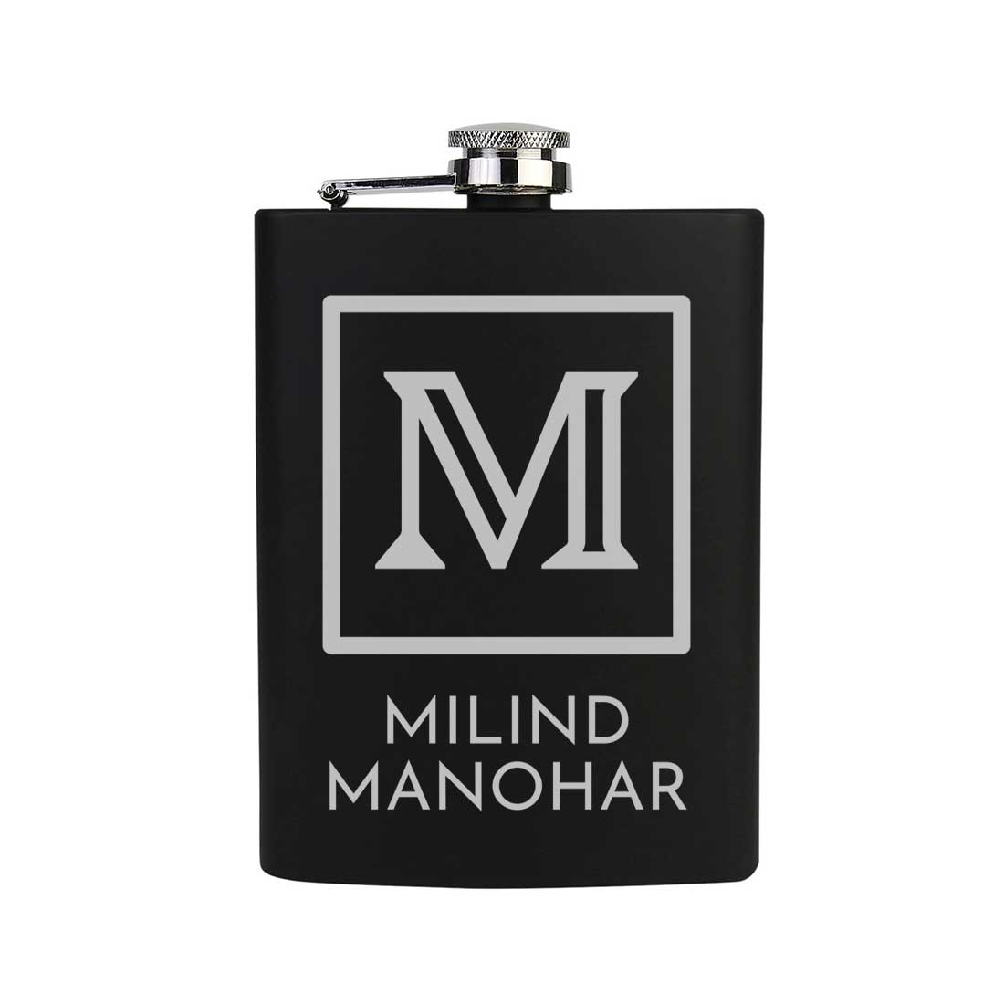 Personalised Hip Flask With Engraving for Men Stainless Steel Drinking Flasks - Monogram