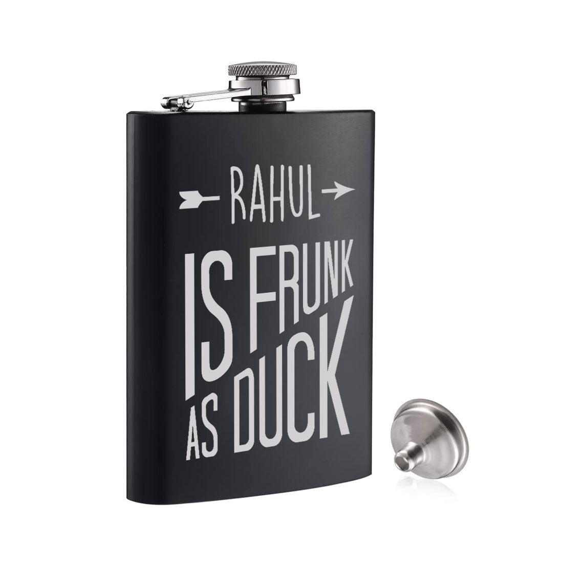 Custom Engraved Flask for Men with Funnel Anniversary Gift for Husband  - Add Name