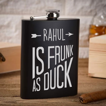 Custom Engraved Flask for Men with Funnel Anniversary Gift for Husband  - Add Name
