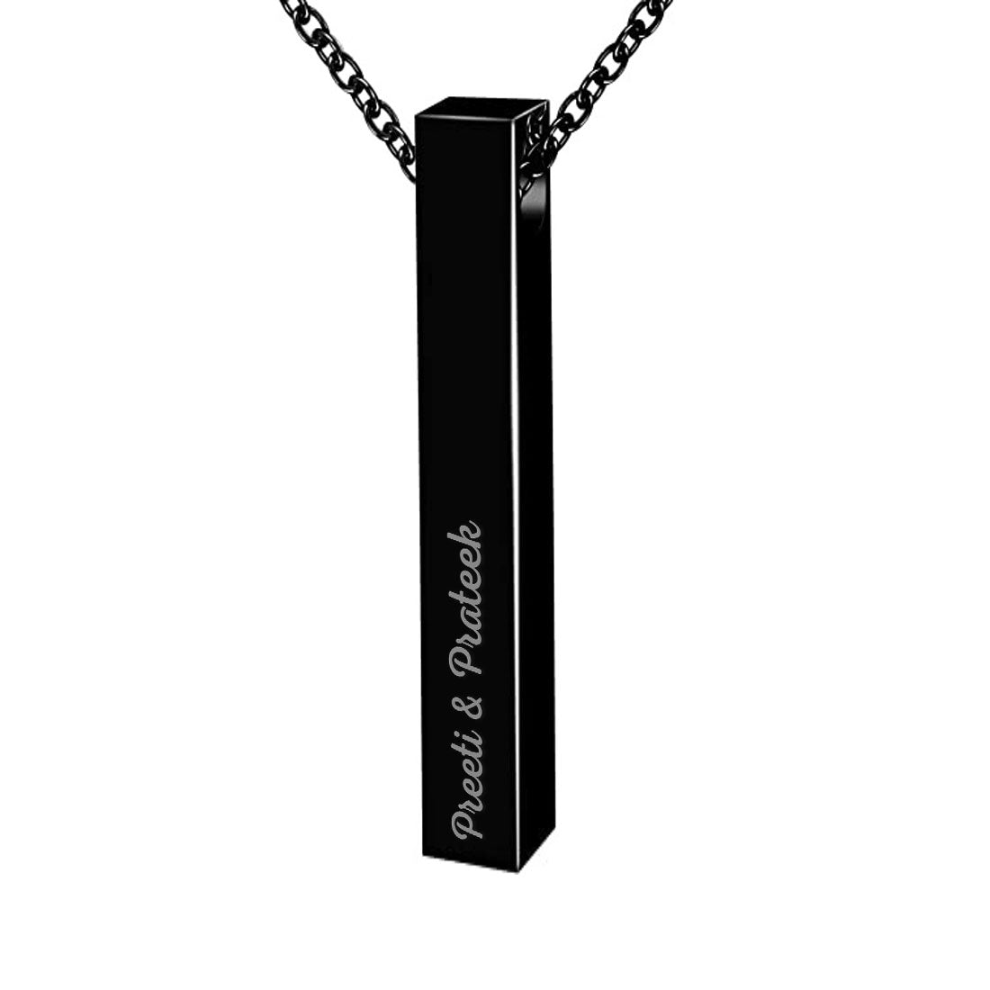 Custom Chain Pendant With Name Engraved Gifts for Birthday Anniversary Valentine Day - Add Name