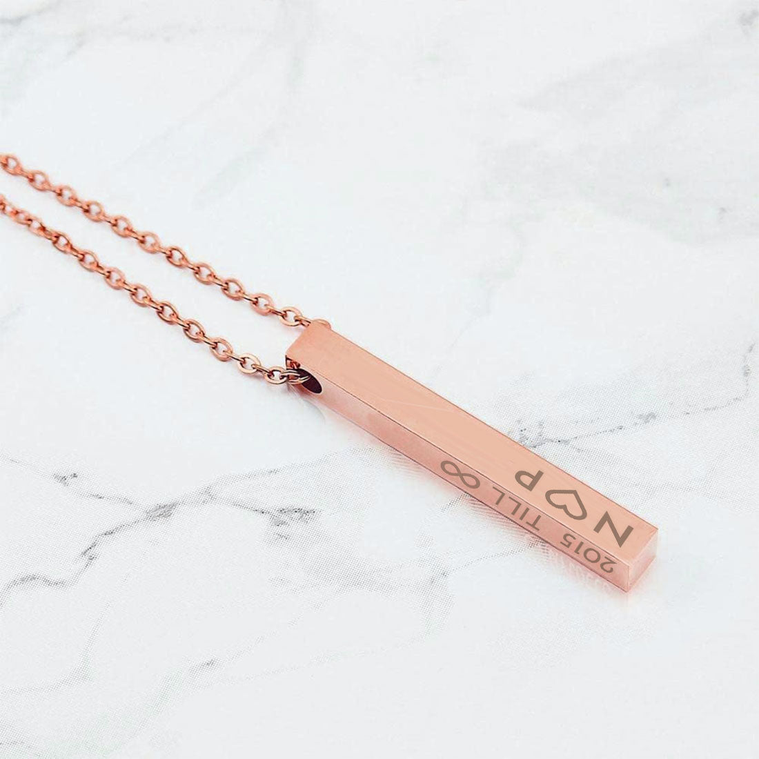 Personalized Jewelery Pendant Engraved Necklace for Her - Infinity