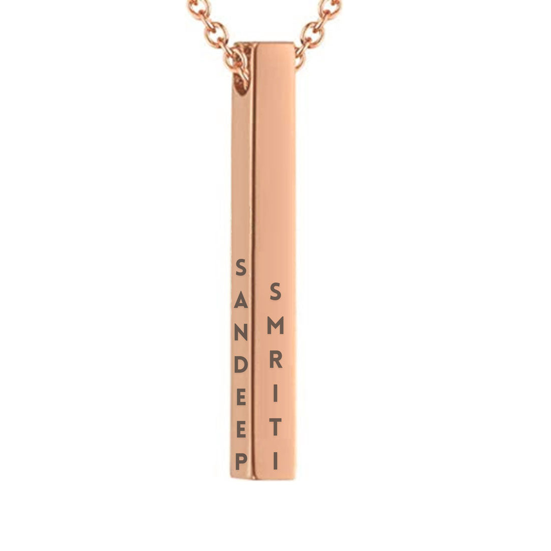 Buy Personalized Name Bar Necklace Vertical Bar Pendant Personalized Gifts  for Mom Custom Engraved Date Pendant Christmas Gift Necklace Online in  India - Etsy