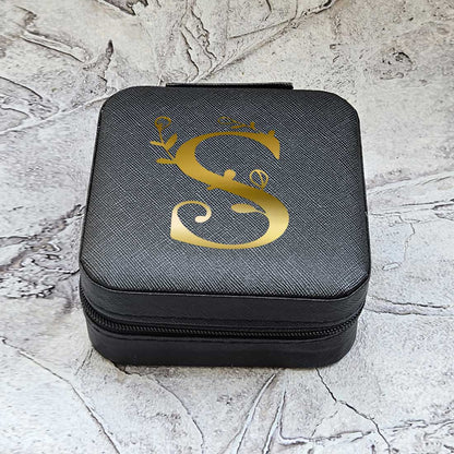 Custom Mini Jewellery Box Portable Travel Trinklet Organizer - Monogram