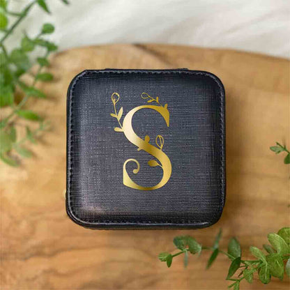 Custom Mini Jewellery Box Portable Travel Trinklet Organizer - Monogram