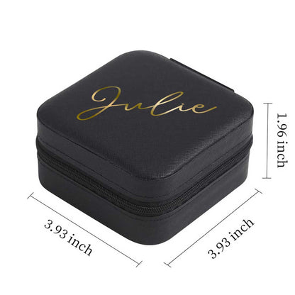 Custom Pu Leather Small Jewellery Box Portable Jewelry Case Organizer