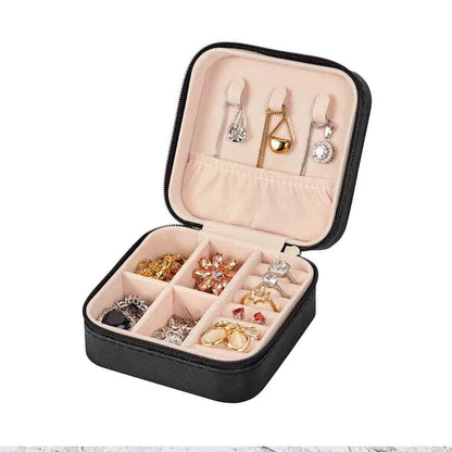 Customized PU Leather Portable Travel Jewellery Case Storage Box Organiser