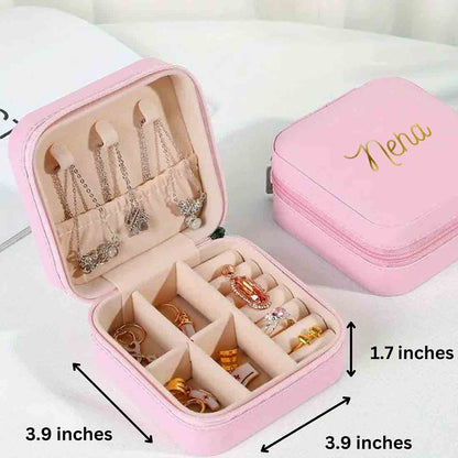 Personalized Jewellery Organiser for Travel jewelry Case for Earrings - Add Name