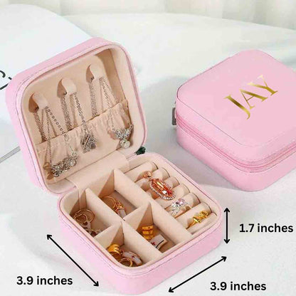 Personalised Organizer for Earrings Custom Jewellery Storage Case for Travel with zip