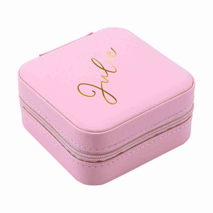 Custom Pu Leather Small Jewellery Box Portable Jewelry Case Organizer