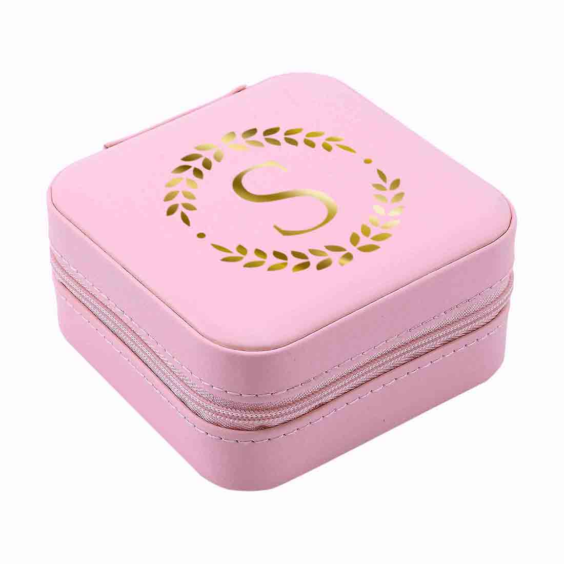 Personalized PU Leather Jewelry Box for Gift Storage Box Organiser Case with Rings Earrings Slots