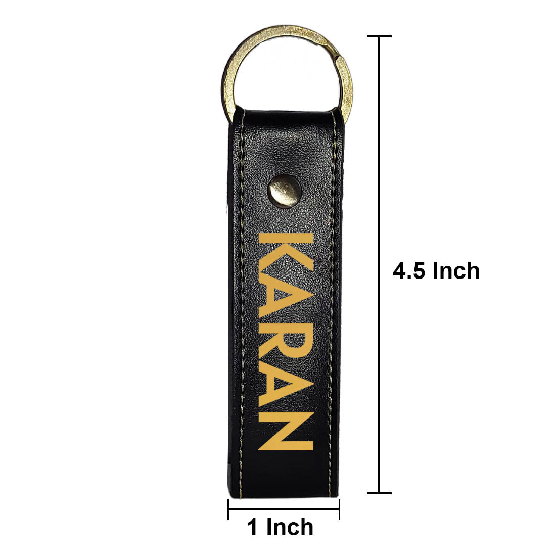 Personalized Keychain PU Leather for Car Bike Home Keys - Add Name