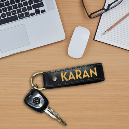 Personalized Leather Keychain